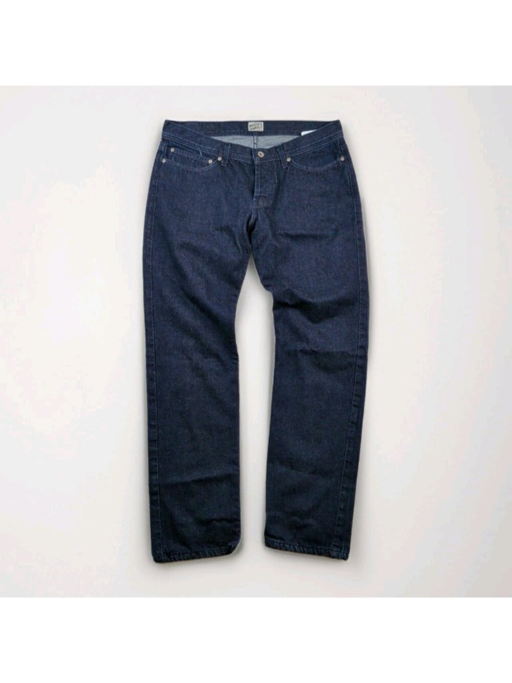 Naked & Famous Weird Guy Scratch N Sniff Jeans Japan Straight Sz 36 Dark Indigo